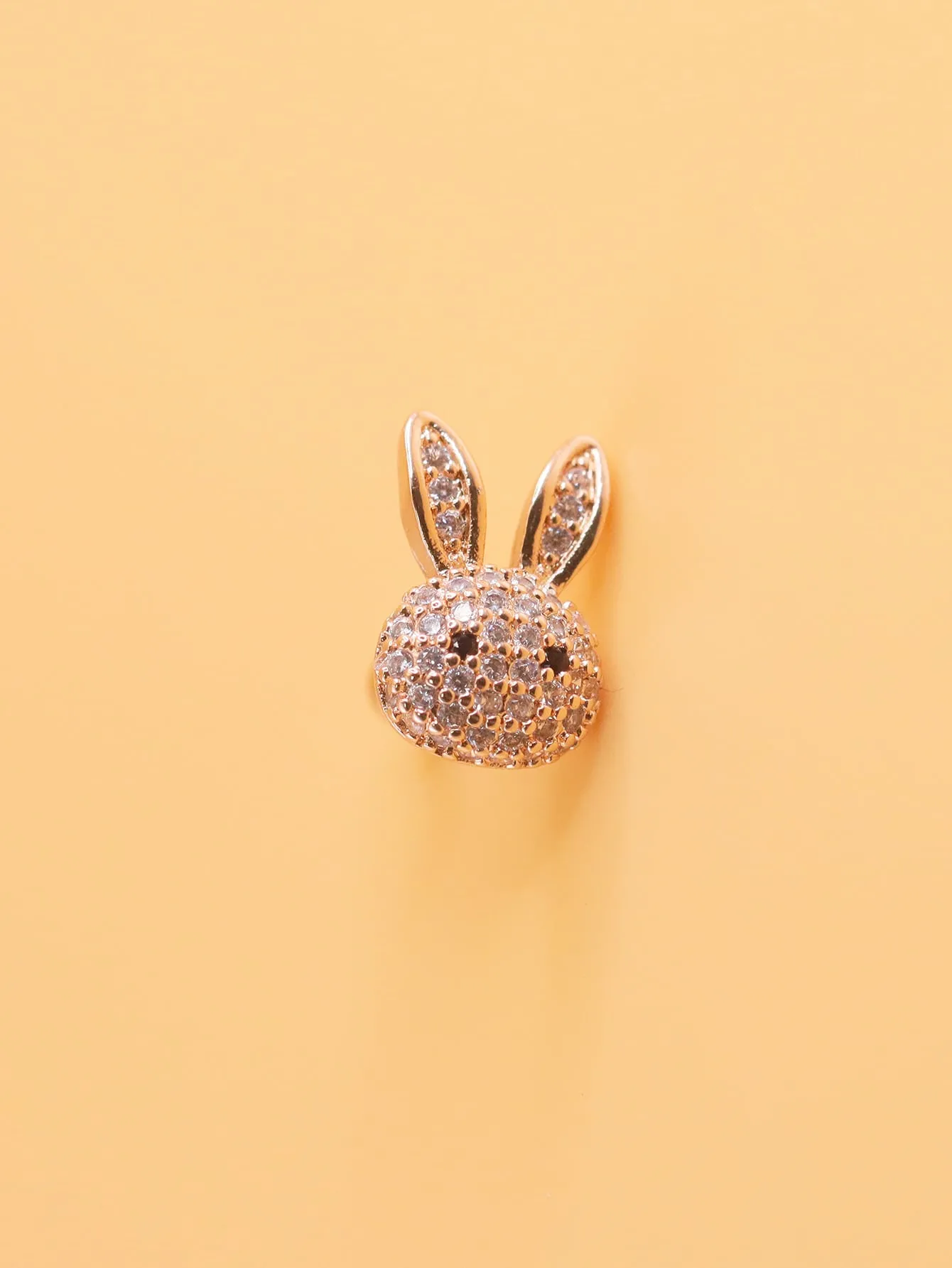 1pc Cubic Zirconia Rabbit Stud Earring