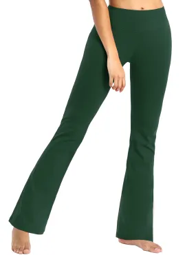 29" 31" 33" 35" Cotton Nylon Bootcut Leggings olivegreen