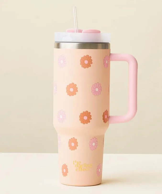 40oz Take Me Everywhere Tumbler - Daisy Peach