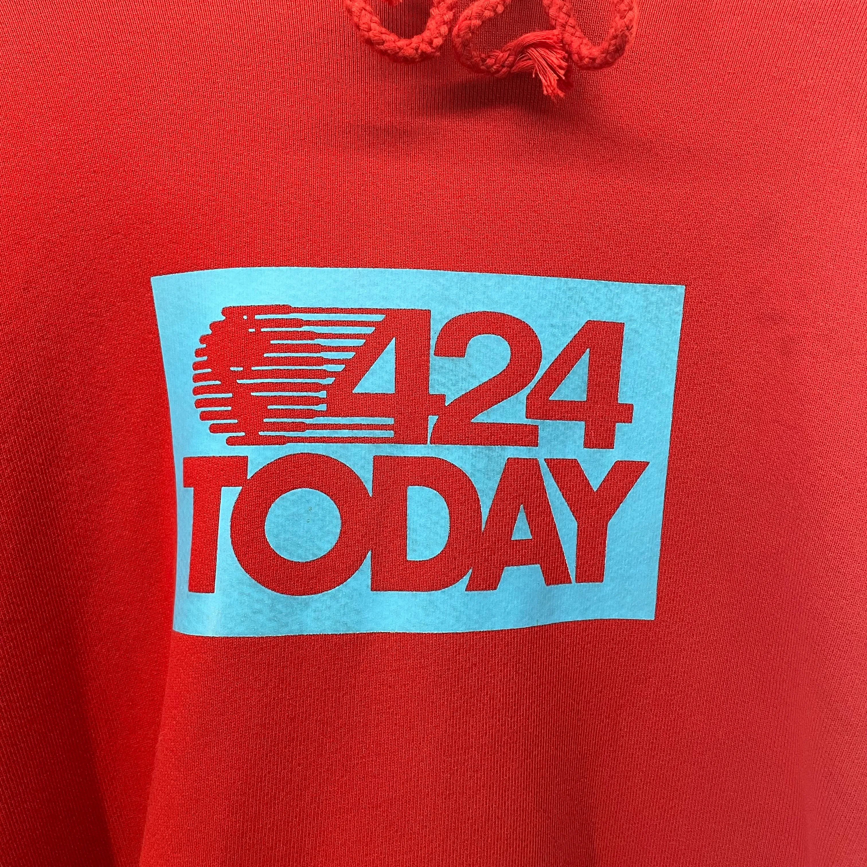 424(FourTwoFour)/Hoodie/M/Cotton/RED/424 TODAY