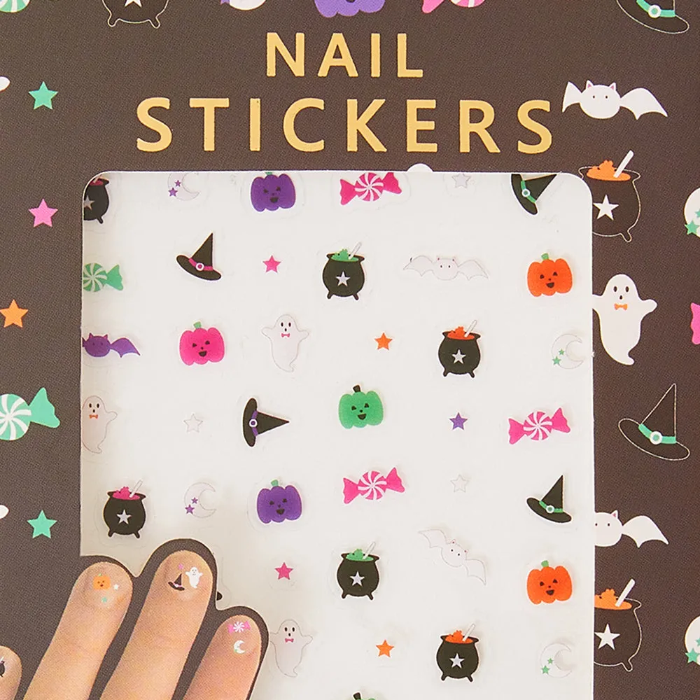 Accessorize London Girl's Black Halloween Nail Stickers