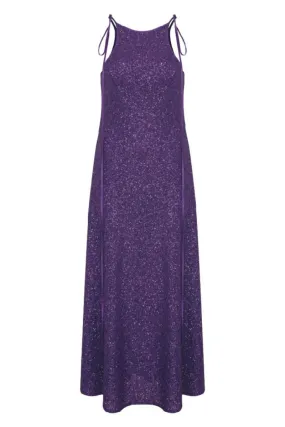 ADDIE SPARKLING GRAPE SEQUIN LONG DRESS