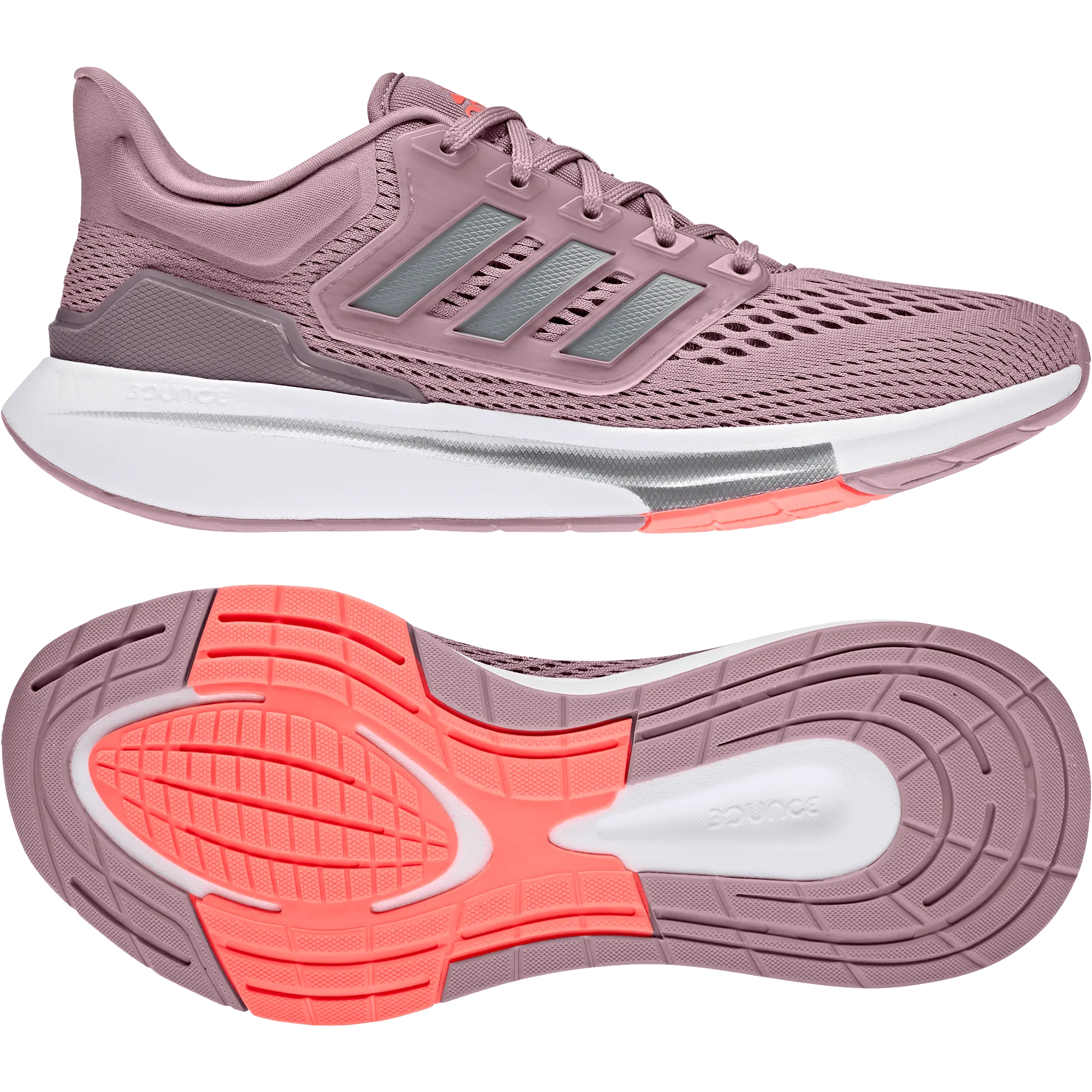 ADIDAS WOMEN'S EQ21 MAUVE RUNNING SHOE