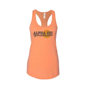 Alpha Chi Omega West Coast Surfer Women's Ideal Racerback Tank Tank Top