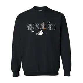 Alpha Chi Omega Witch In The Night Crewneck Sweatshirt