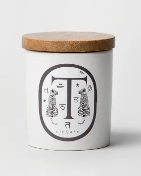 Alphabet T candle