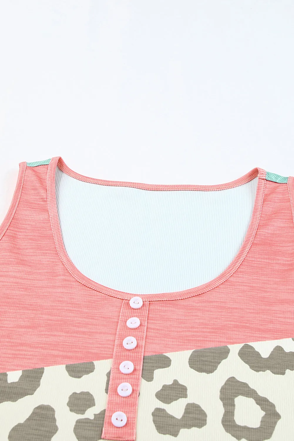 Annalise Leopard Color Block Tank