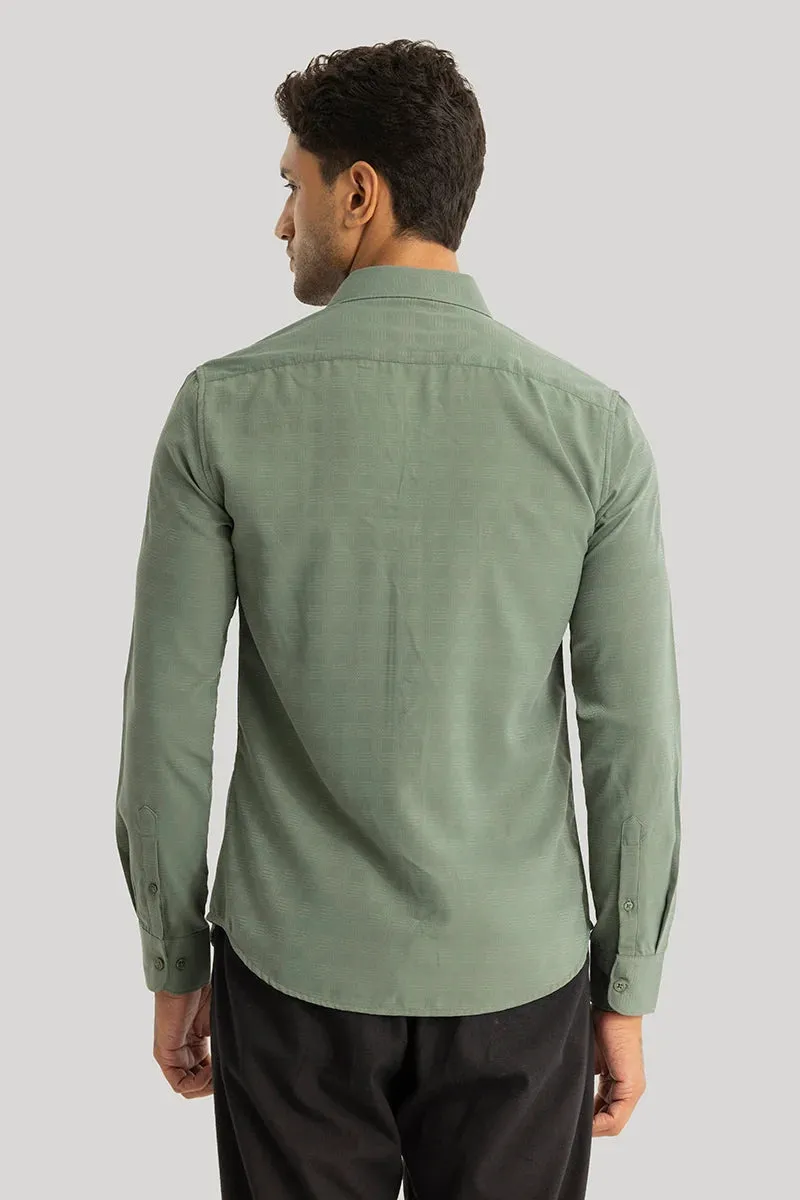 Anselmo Green Self-Design Shirt