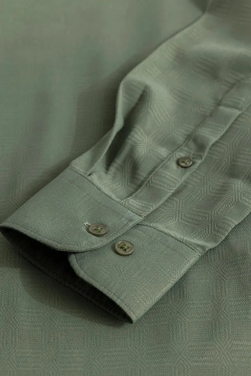 Anselmo Green Self-Design Shirt