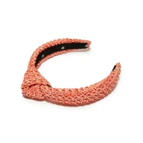 APRICOT RAFFIA KIDS KNOTTED HEADBAND