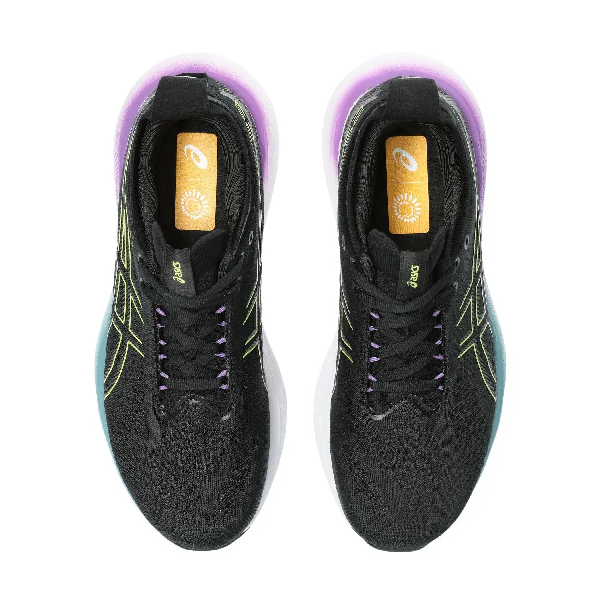 Asics Gel Nimbus 25 Women Black Glow Yellow    '  25