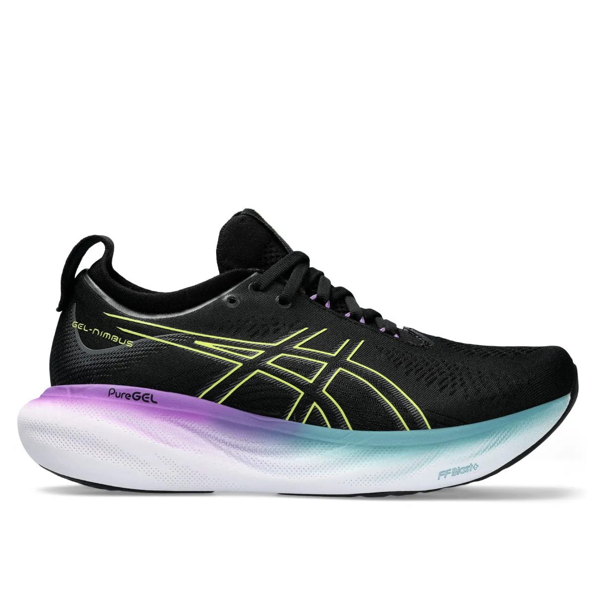 Asics Gel Nimbus 25 Women Black Glow Yellow    '  25