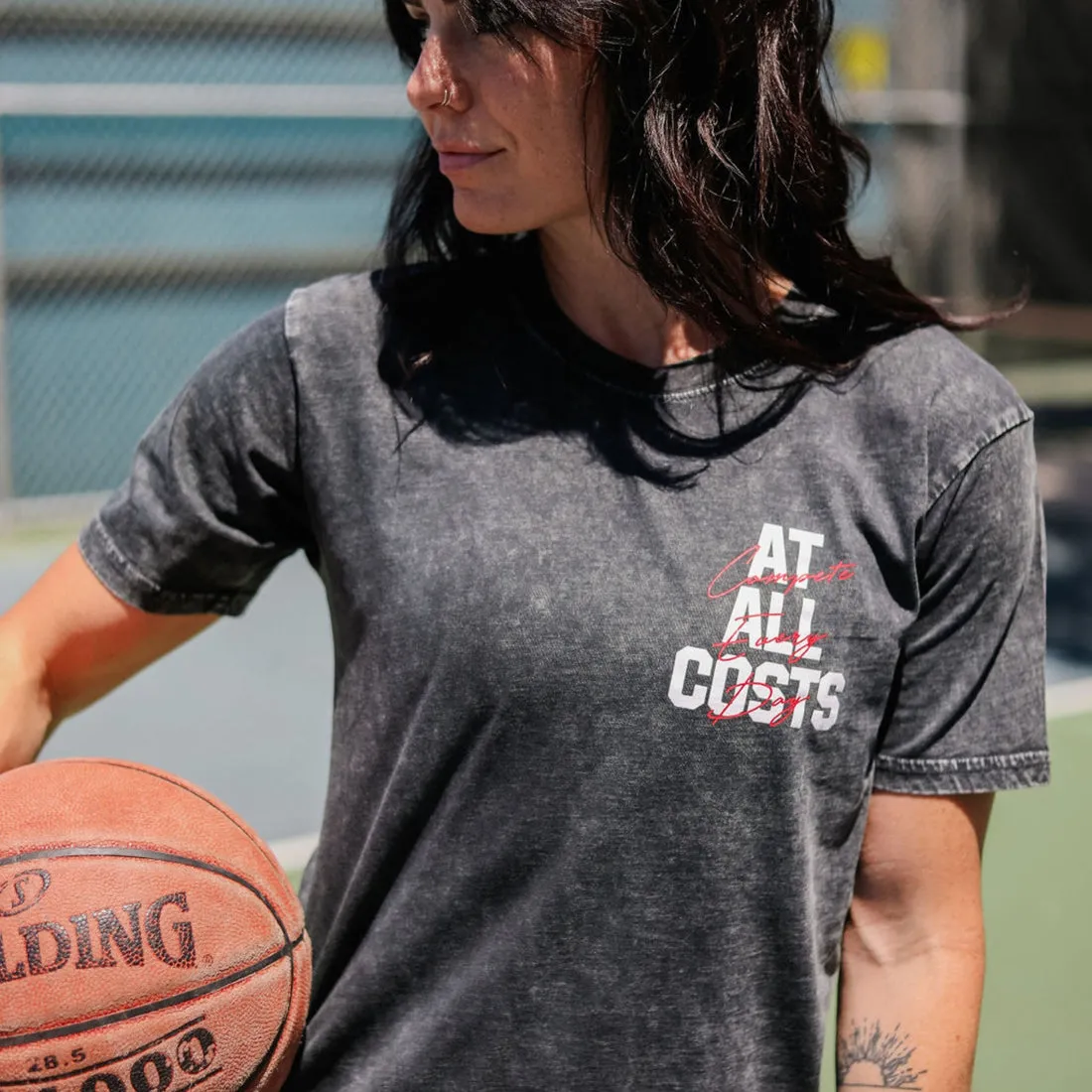 At All Costs T-shirt | Stonewash Black