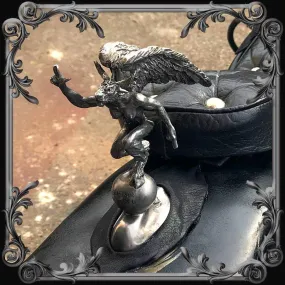 Baphomet Hood Ornament - Polished Pewter - MADE TO ORDER!