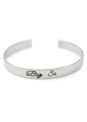 Big Sis Bangle Cuff Bracelet (silver)