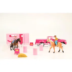 Bigtime Truck & Trailer Barrel Racer Toy Set