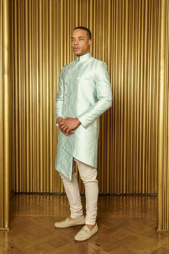 BIREN Asymmetrical Jacquard Sherwani