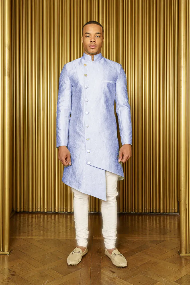 BIREN Asymmetrical Jacquard Sherwani