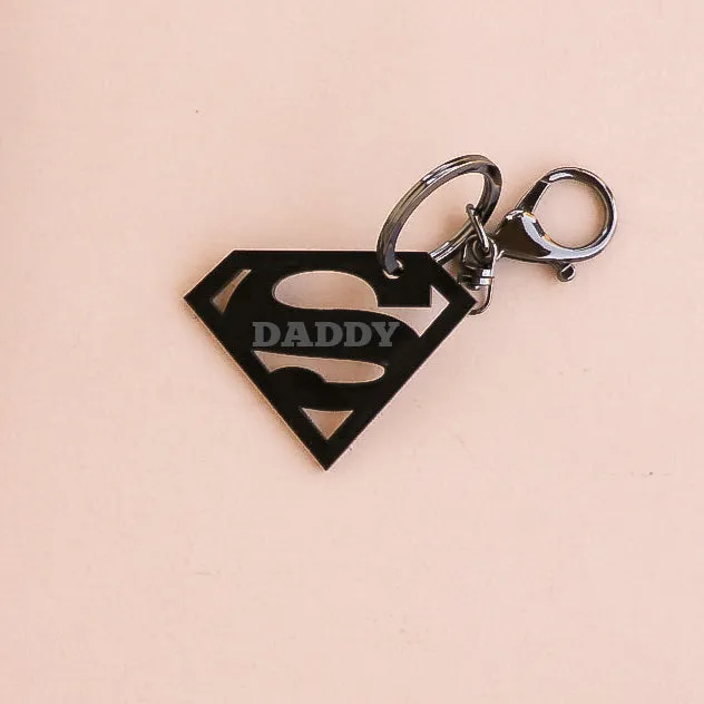 Black Acrylic Keyring - Super...