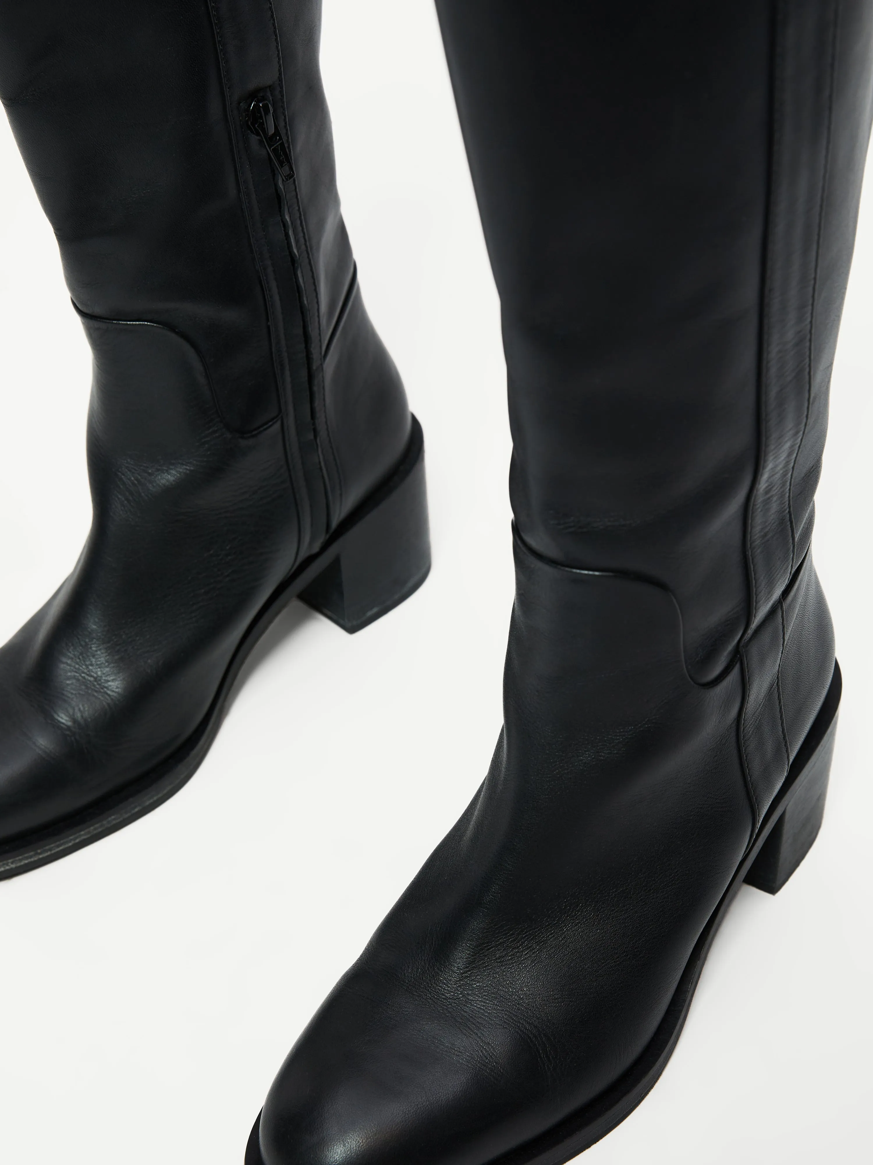 Carmel Leather Knee High Boot | Black