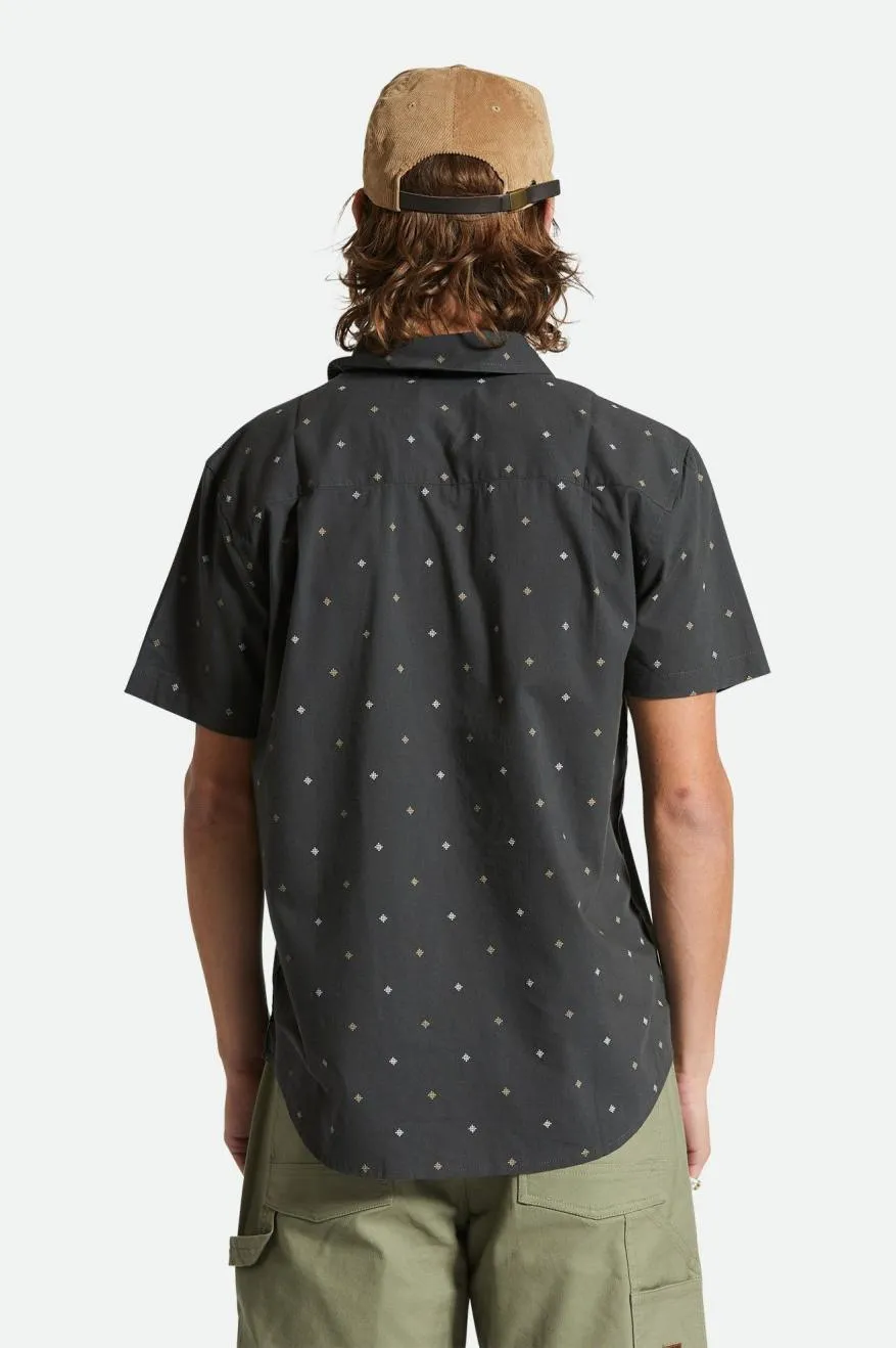 Charter Print S/S Shirt - Washed Black Pyramid