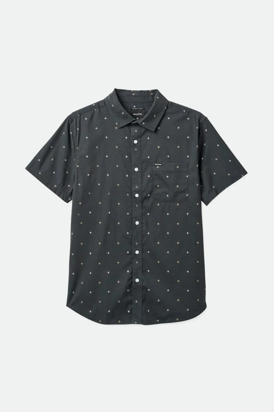 Charter Print S/S Shirt - Washed Black Pyramid