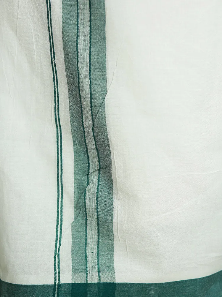 Cool Cot Cotton Double White Dhoti For Men - 495/-