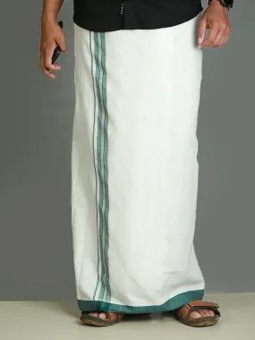 Cool Cot Cotton Double White Dhoti For Men - 495/-