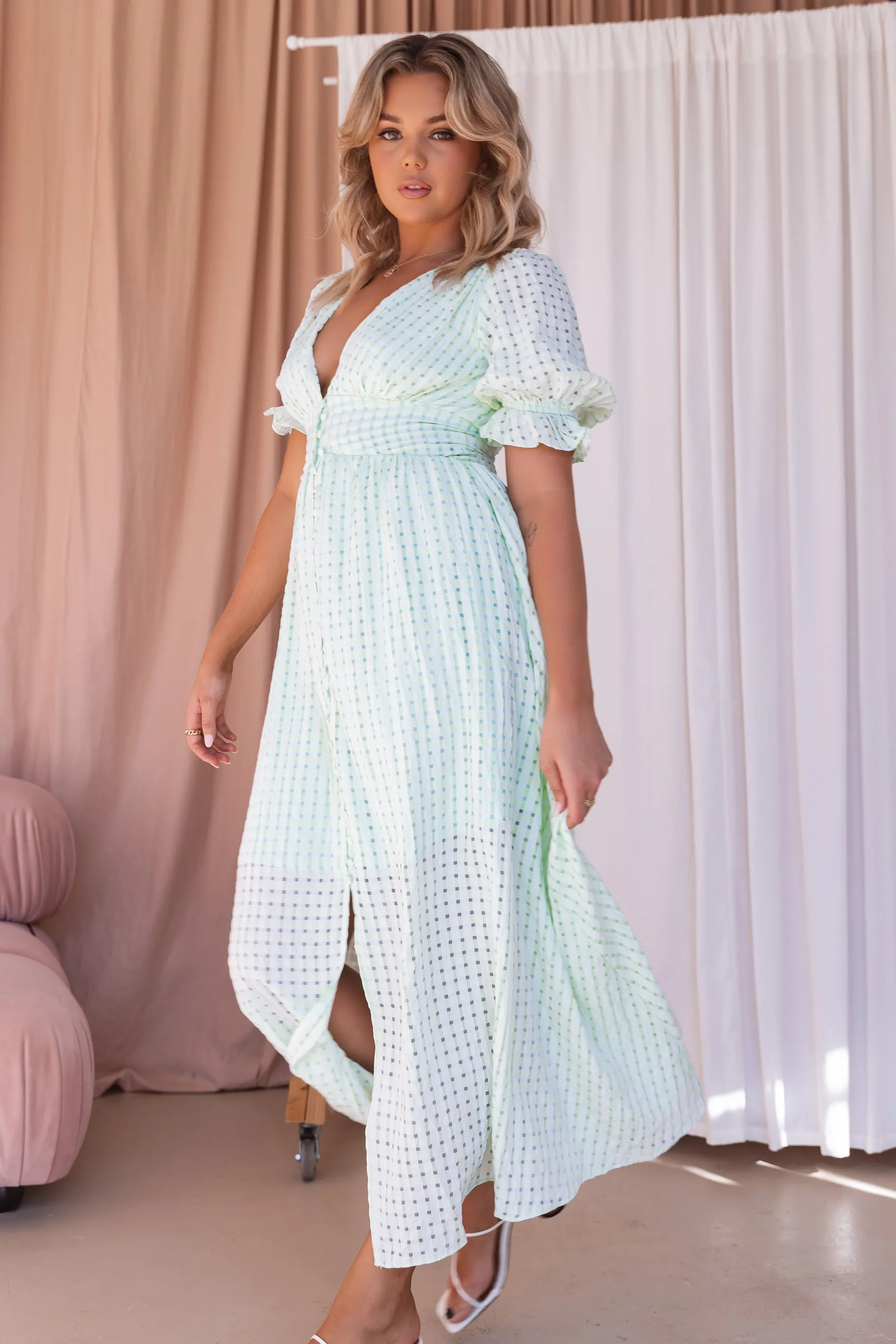 Corinne Dress - Mint