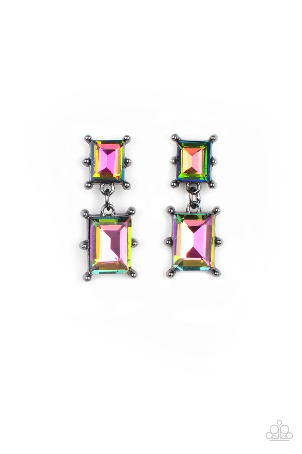 Cosmic Queen Multi Oil Spill Earrings - Paparazzi Accessories