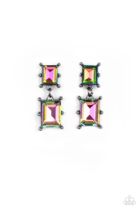 Cosmic Queen Multi Oil Spill Earrings - Paparazzi Accessories