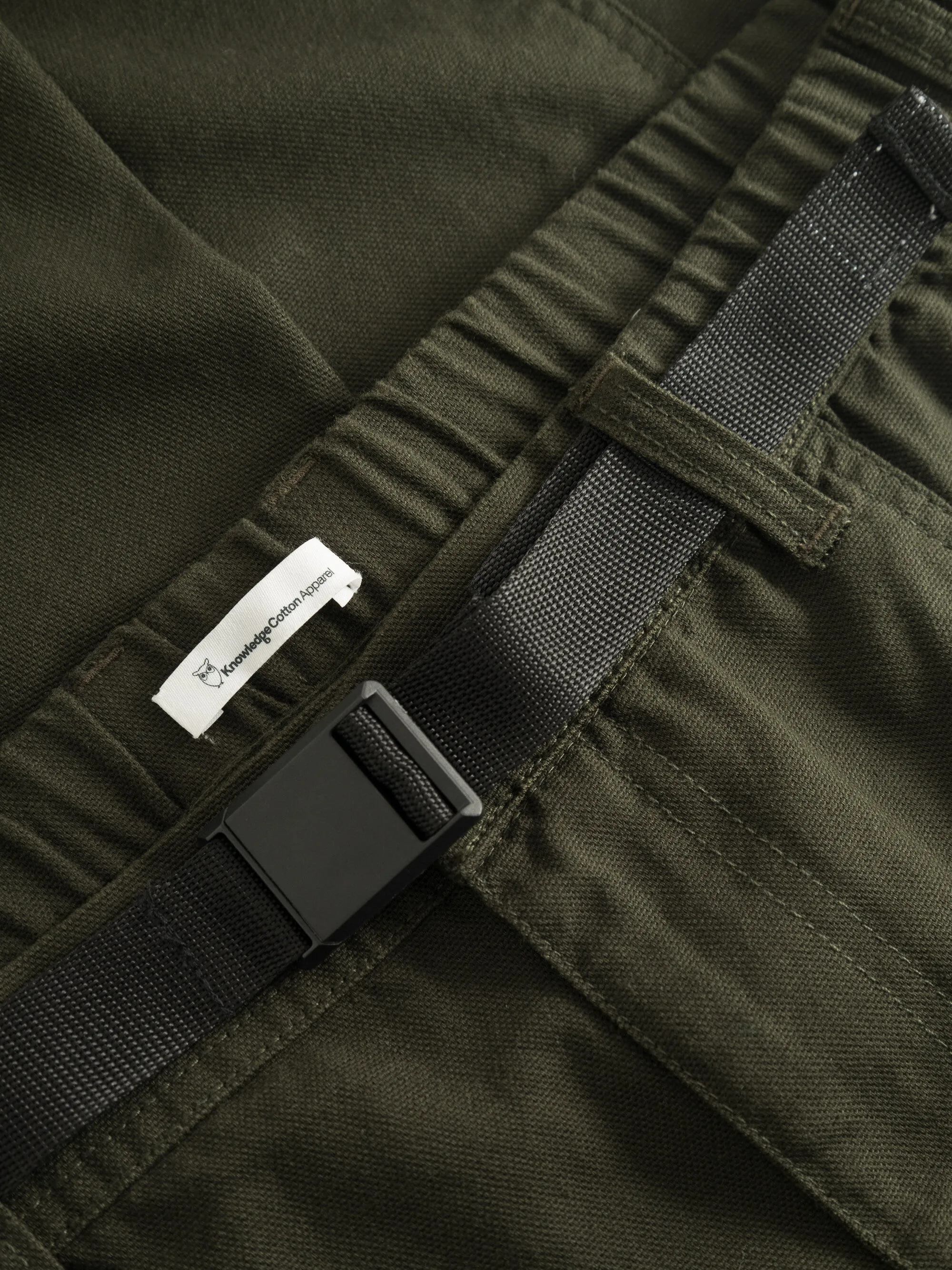 ELM carrot canvas belt pants - Forrest Night