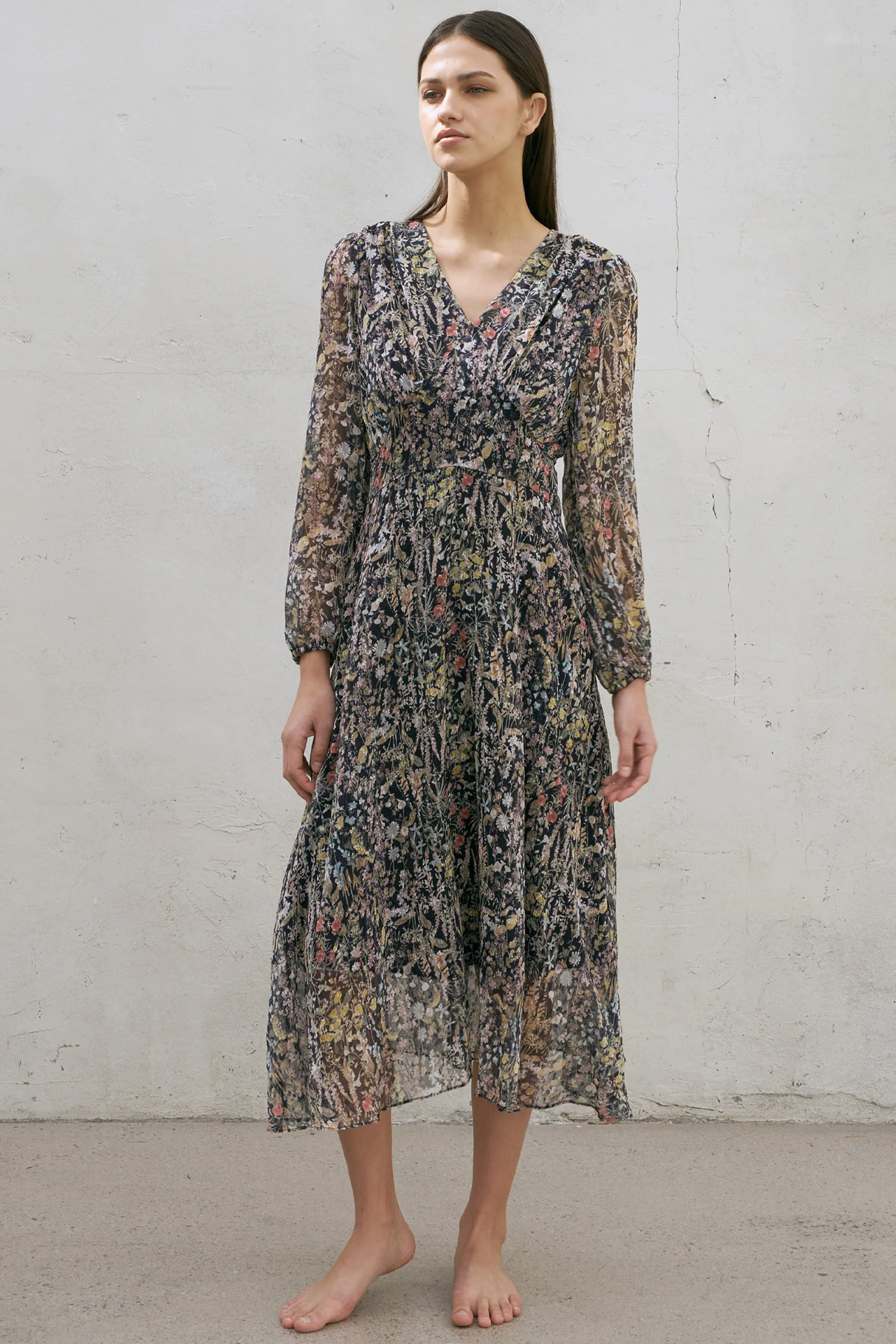 Field of Flowers Chiffon Dress