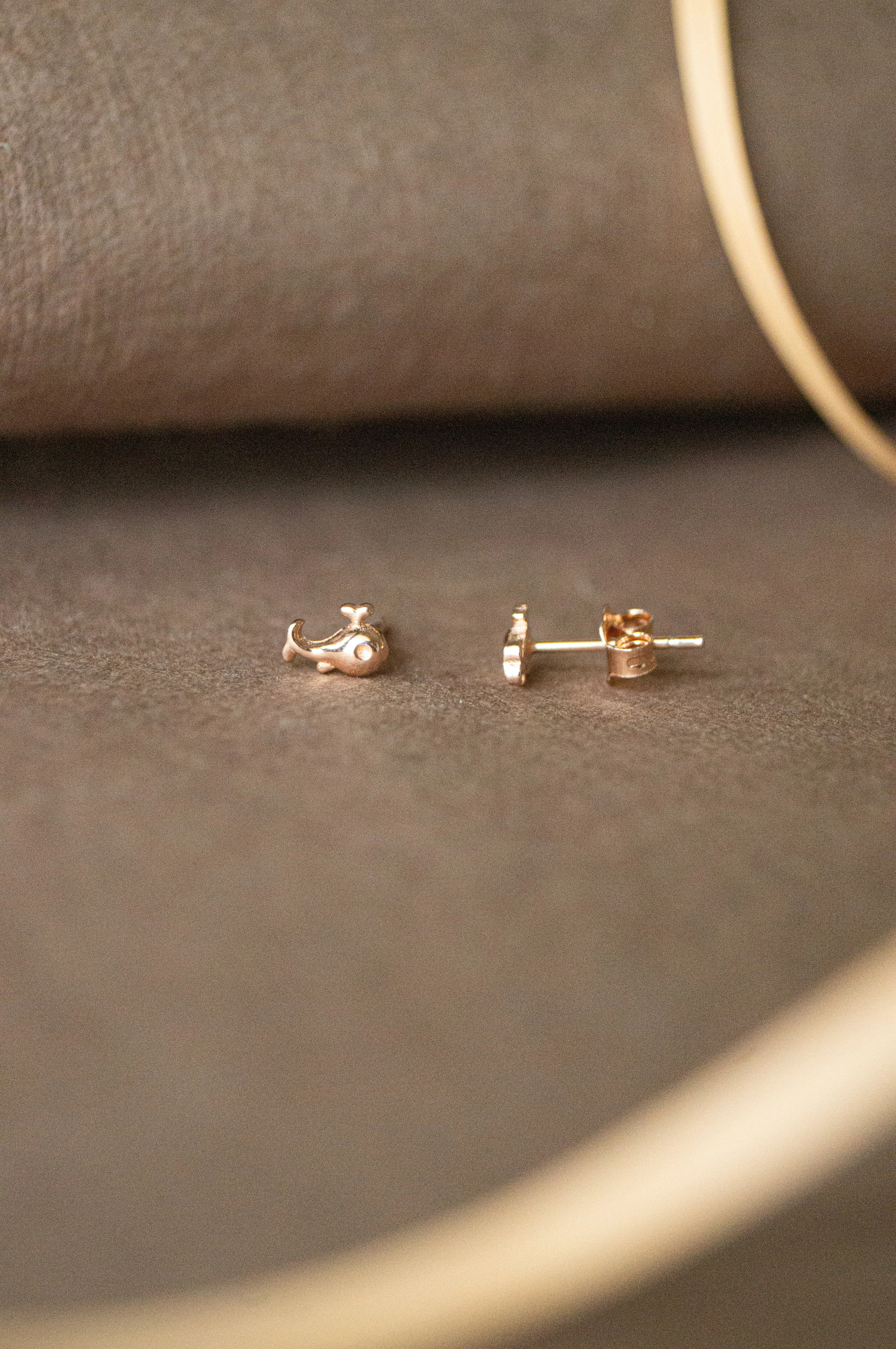 Fishy Gold Plated Mini Sterling Silver Stud Earrings