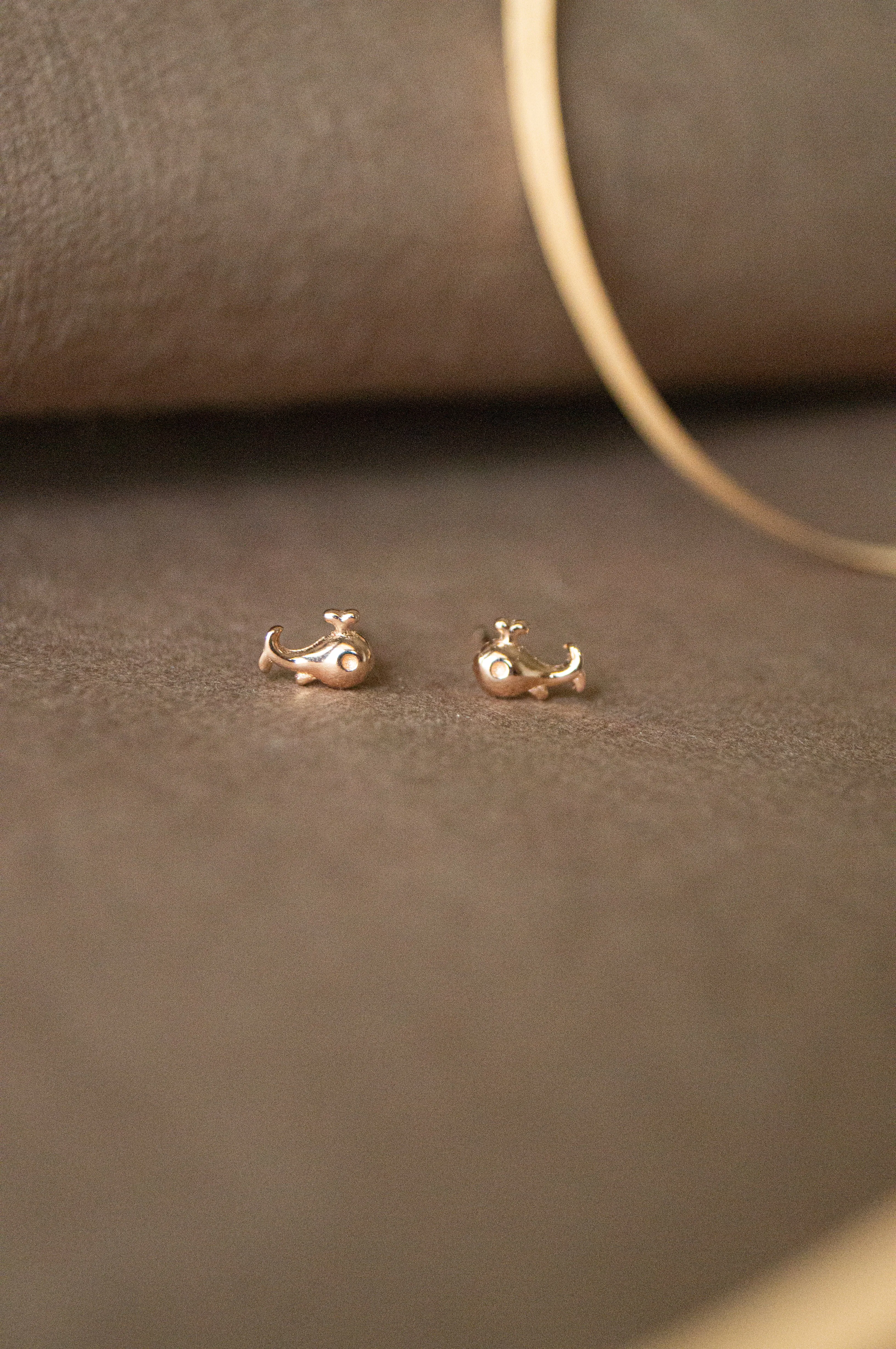 Fishy Gold Plated Mini Sterling Silver Stud Earrings