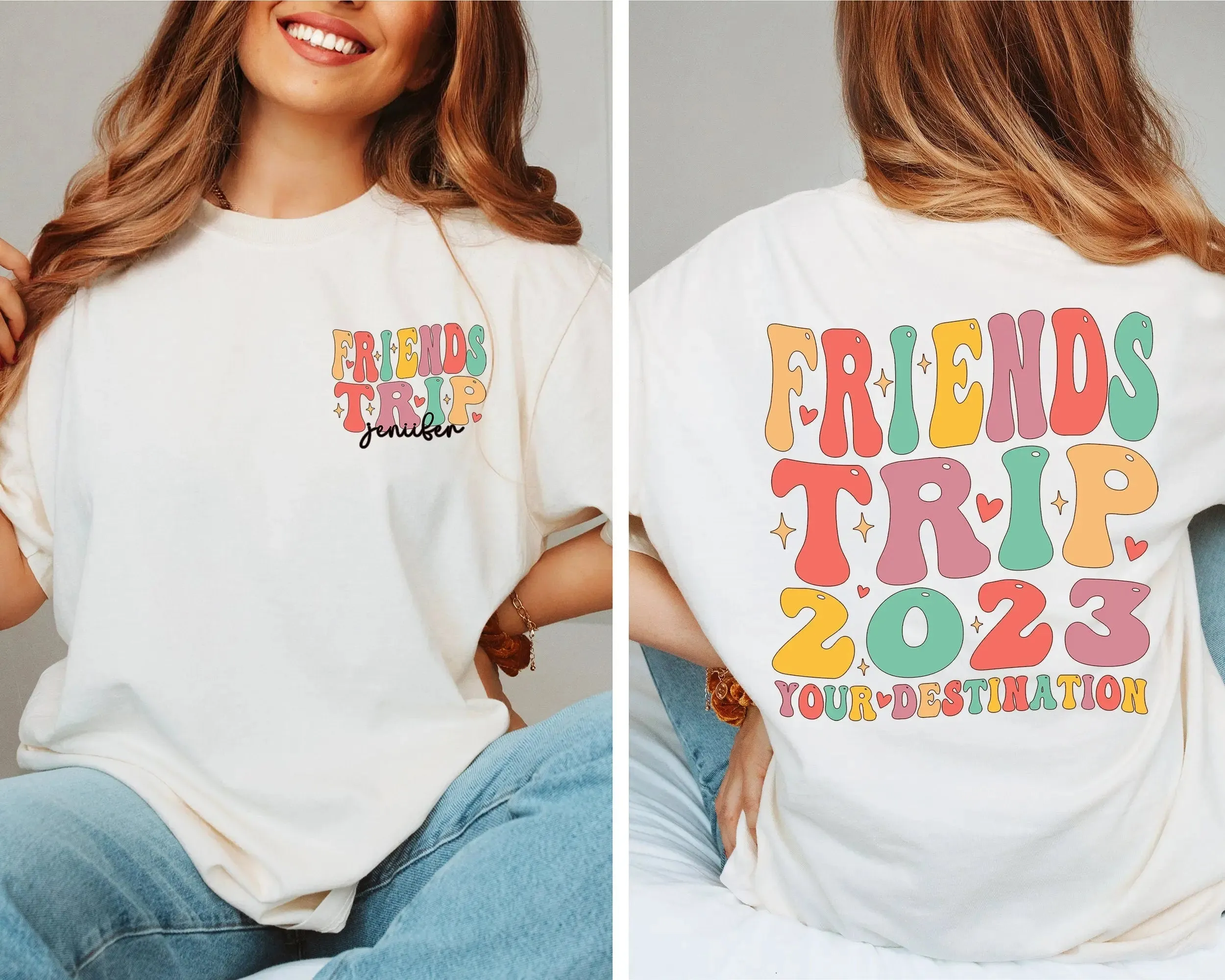 Friends Trip 2023 Shirt, Friends Trip Shirt, Custom Matching Graphic Shirts, Best Friend Gift, Friends Travel Shirt, Friends Vacation Shir