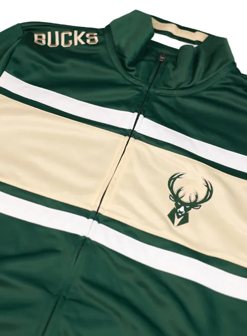 G-III Off Tackle Milwaukee Bucks Full-Zip Track Jacket