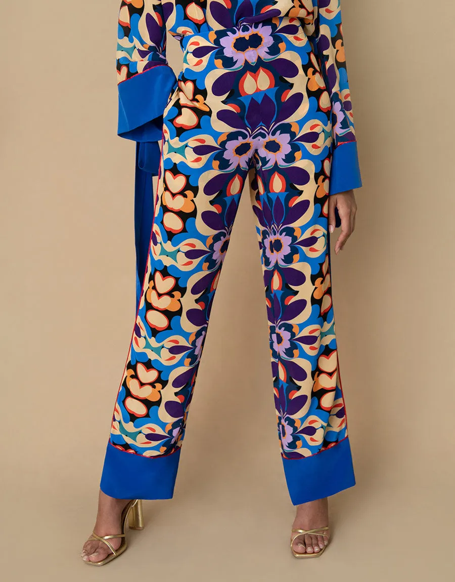 Havana Crepe Trouser - Seventies Blue - SALE