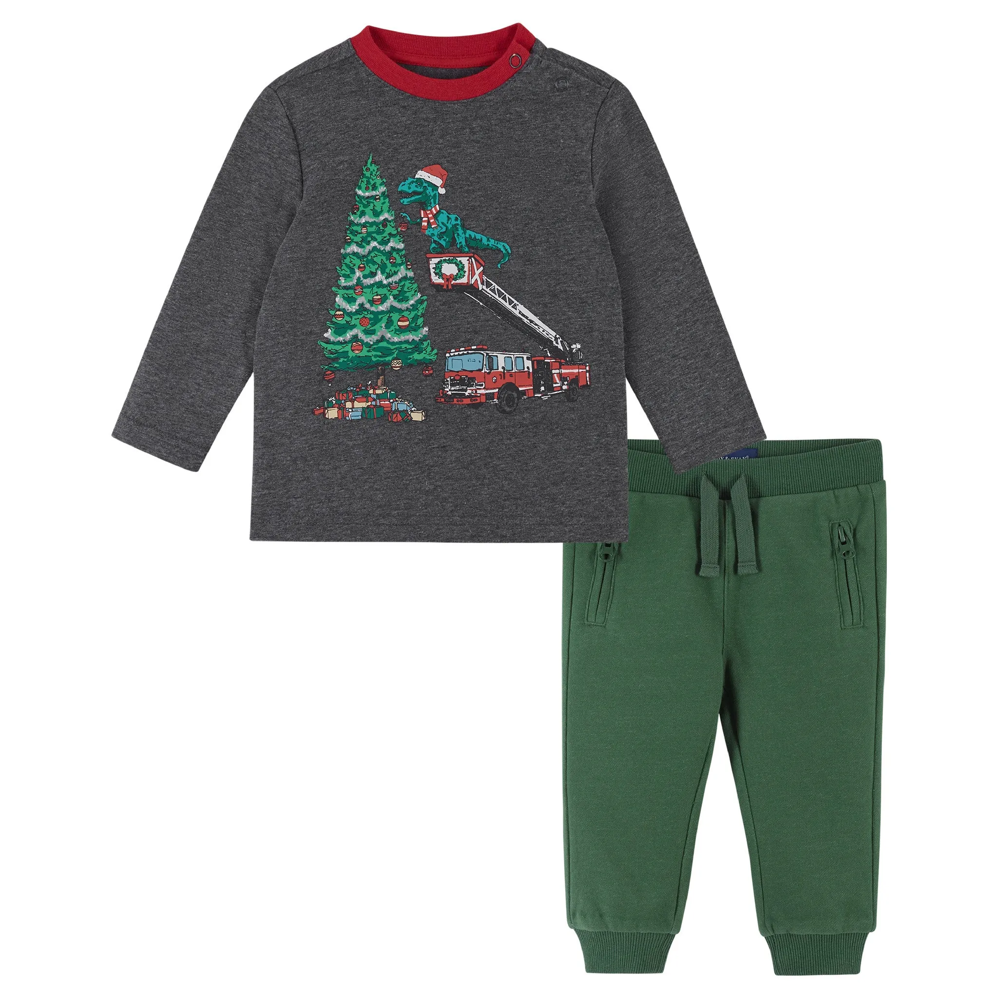 Infant T-Rex Holiday Spirit Tee & Jogger Set