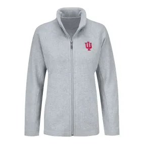 Ladies Indiana Hoosiers Aruba Grey Heather Full Zip Jacket