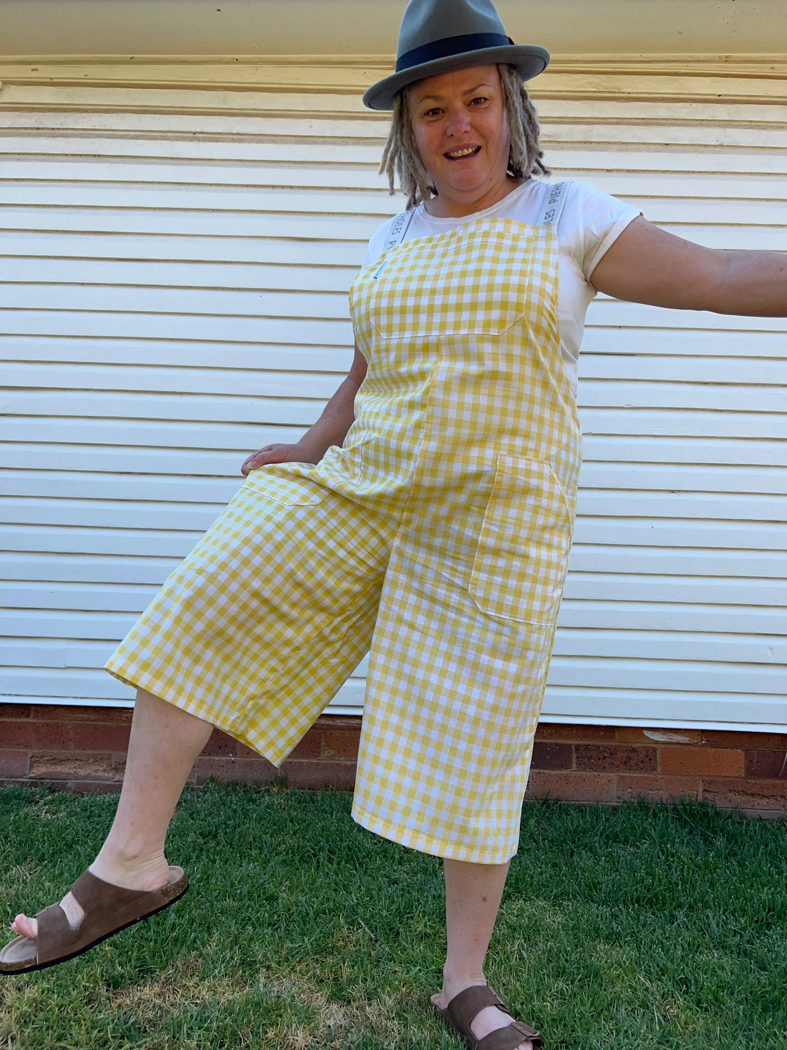 Lemon check Picnic Pants