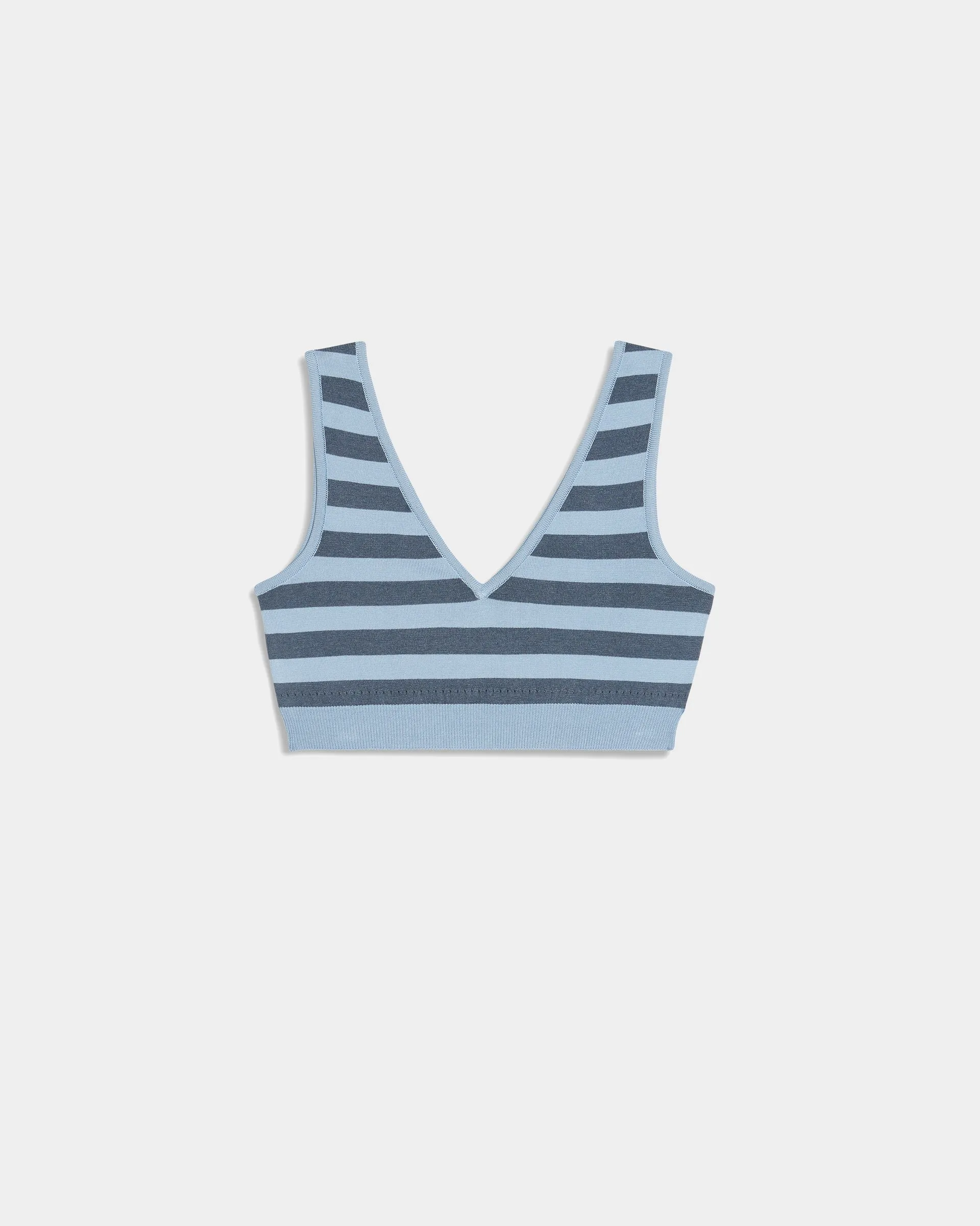 Leo Old Knit Bra Azur Grey Striped