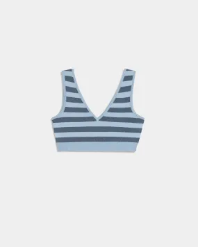 Leo Old Knit Bra Azur Grey Striped