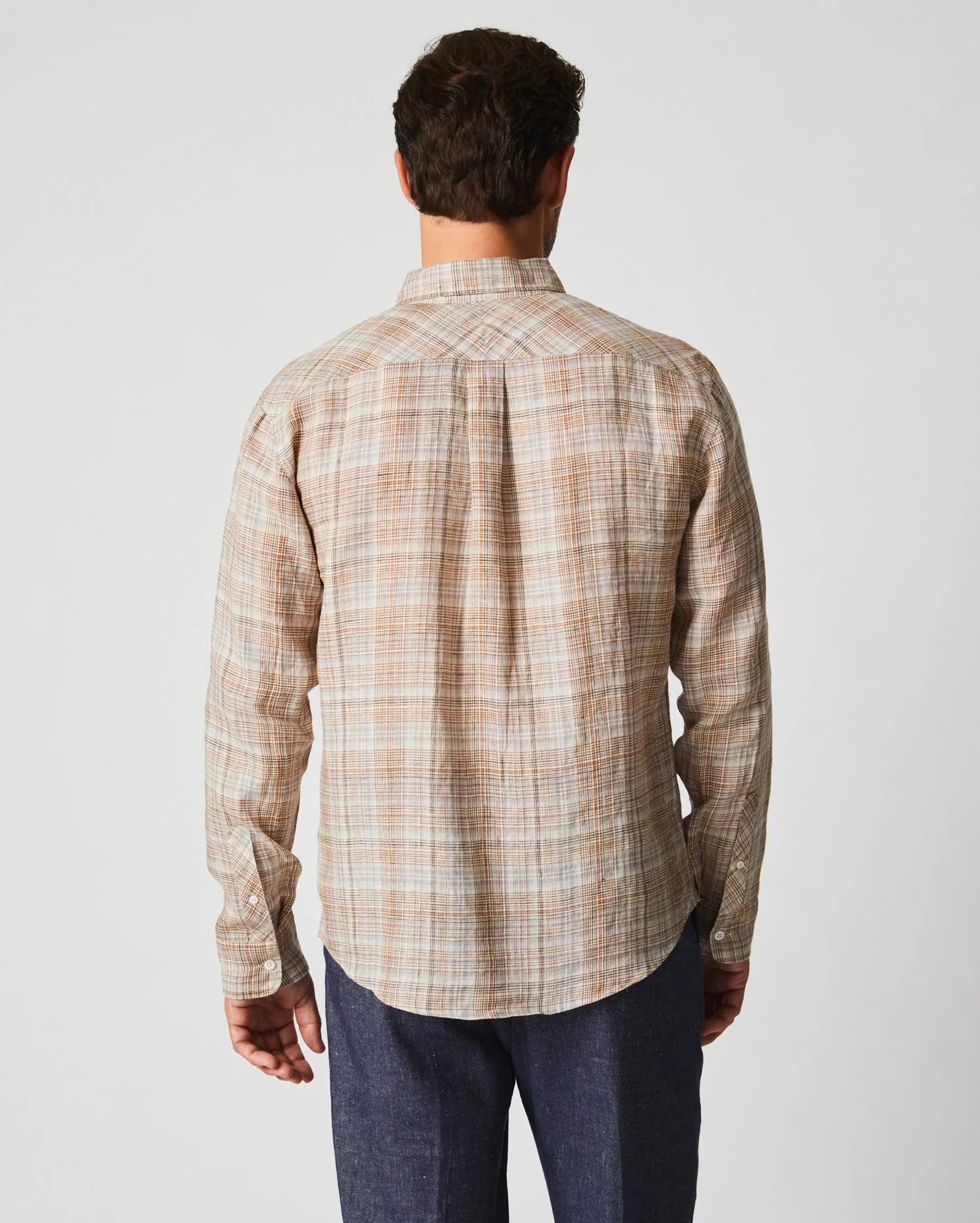 Linen Line Plaid Wilson Shirt