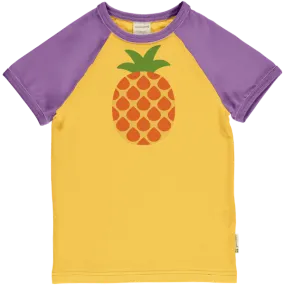 Maxomorra Pineapple Organic Cotton Single Print Short Sleeved Top