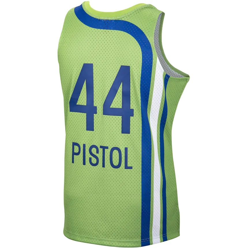 Men's Atlanta Hawks Green Pistol Pete Maravich Mitchell & Ness 1970-71 Hardwood Classics Swingman Jersey