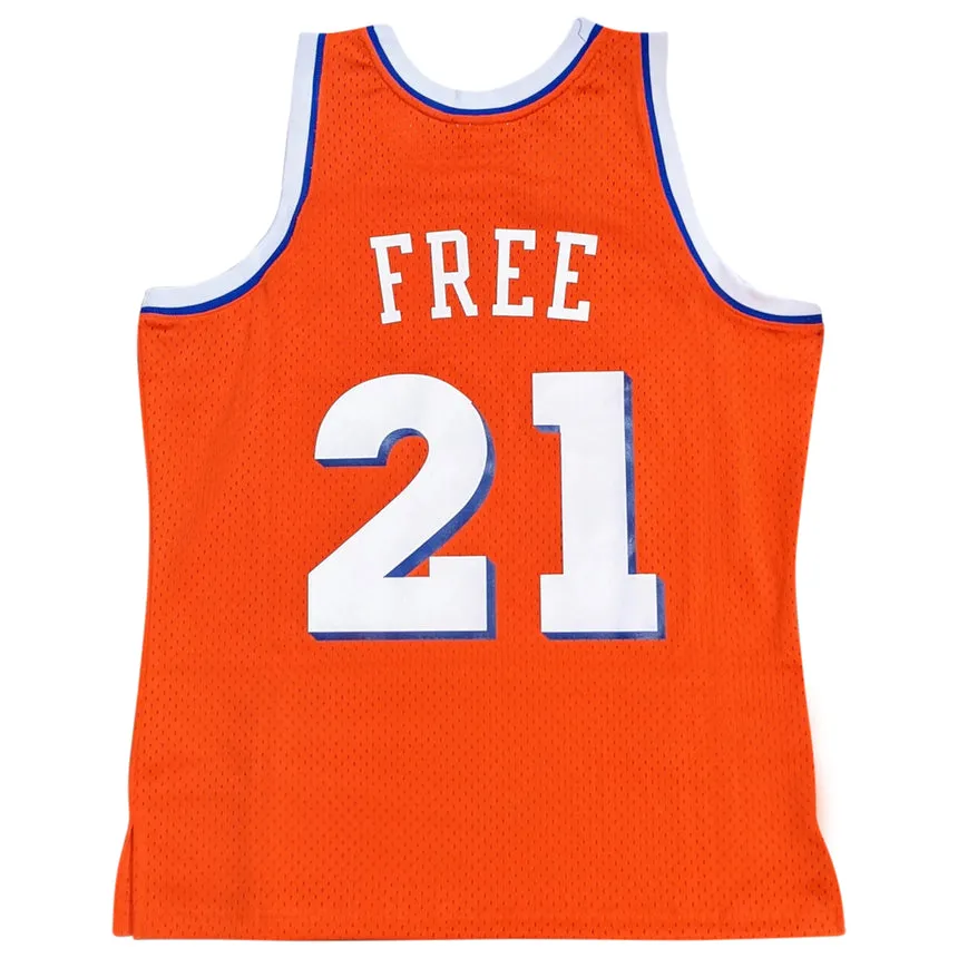 Men's Cleveland Cavaliers World B. Free Orange 1984-85 Hardwood Classics Swingman Jersey