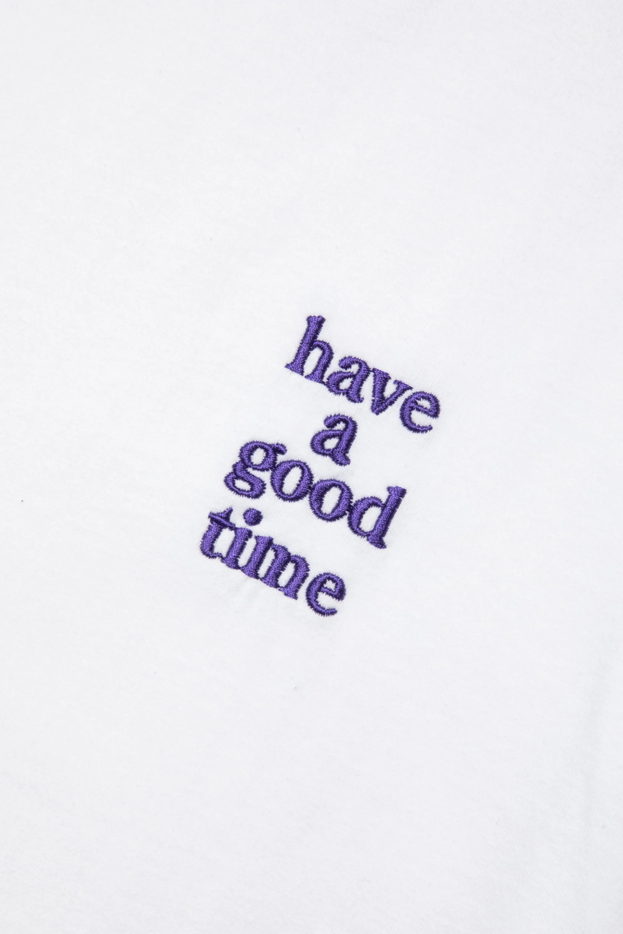 MINI LOGO EMBROIDERED S/S TEE WHITE/PURPLE