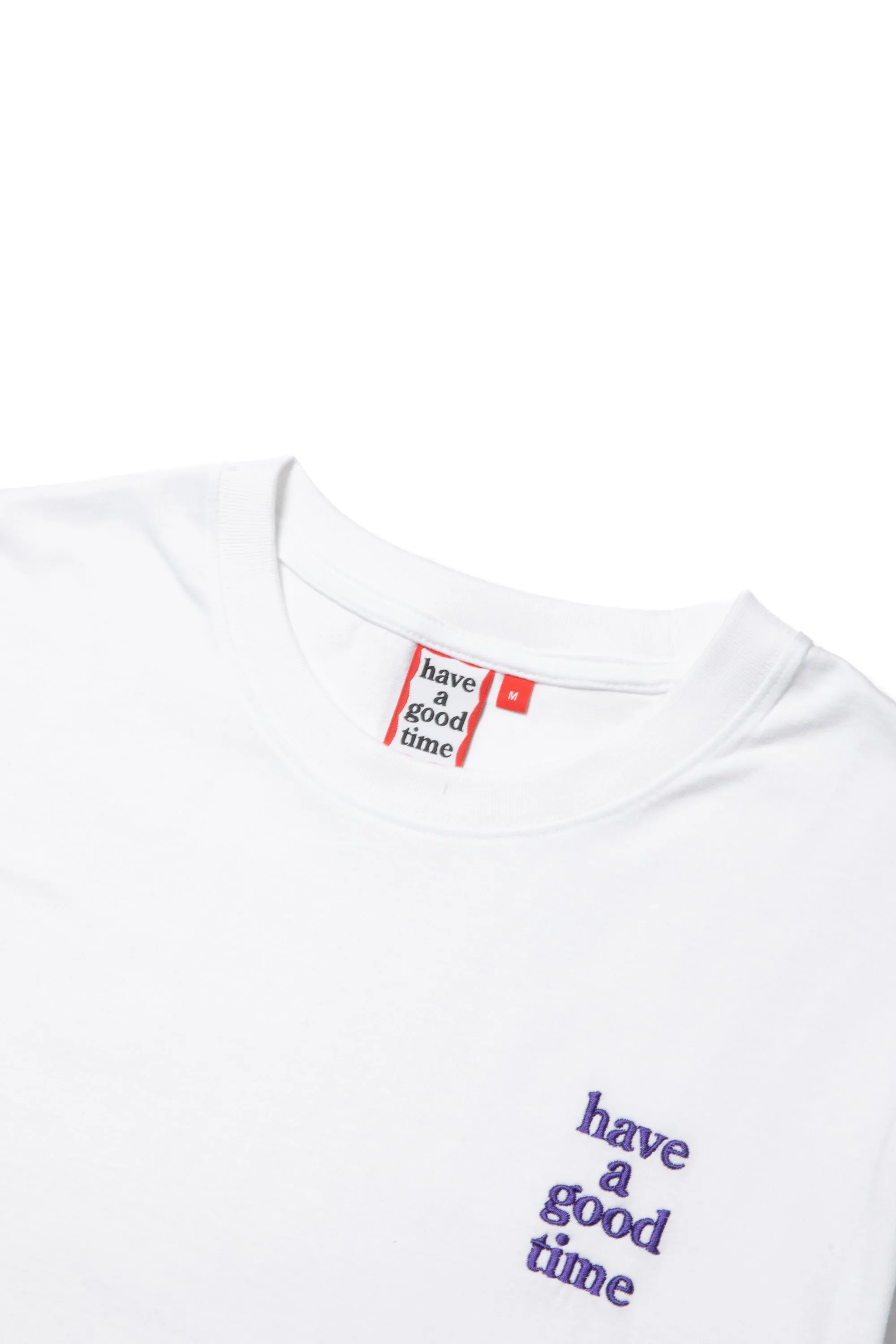 MINI LOGO EMBROIDERED S/S TEE WHITE/PURPLE