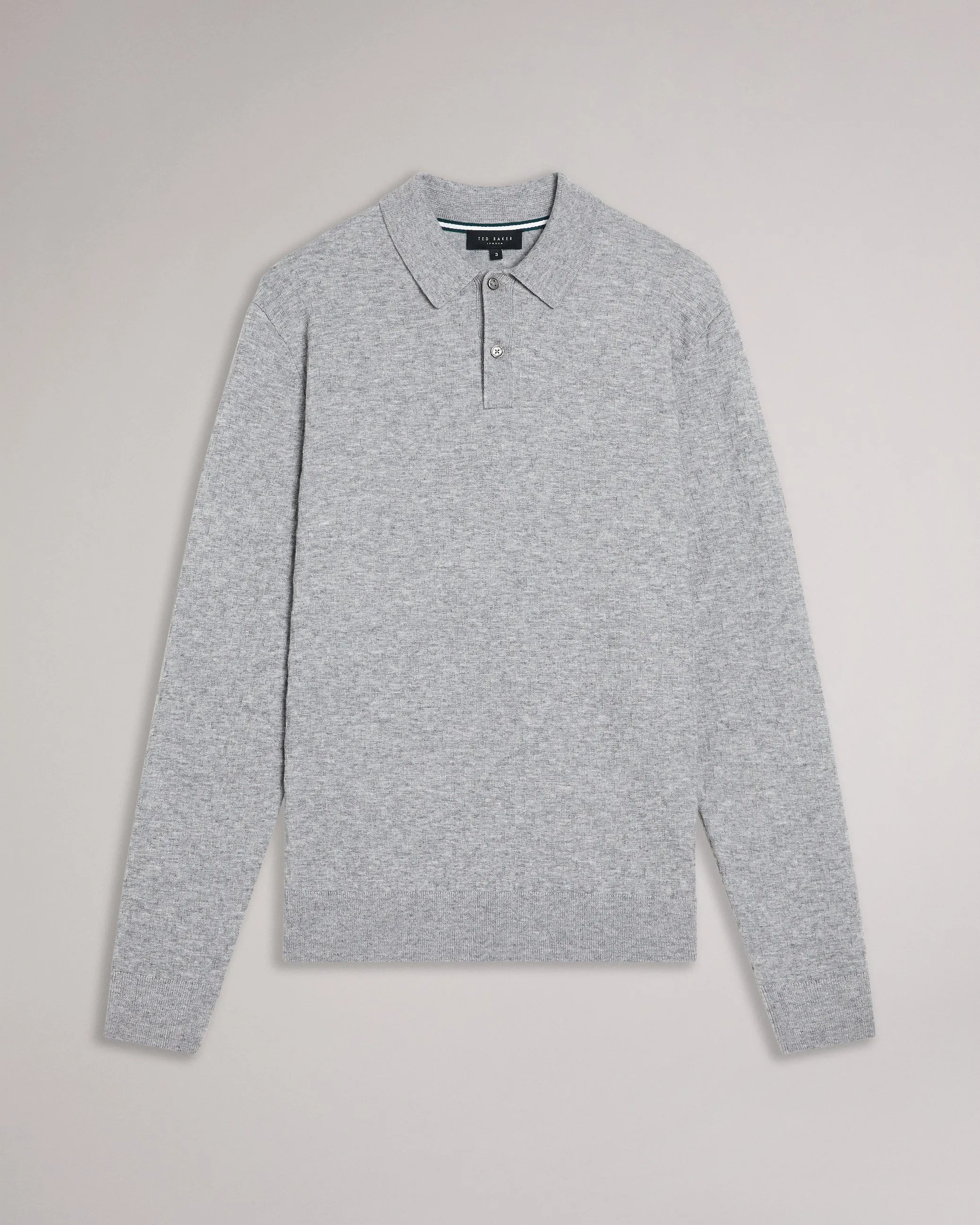 Morar Ls T Stitch Knitted Polo Grey